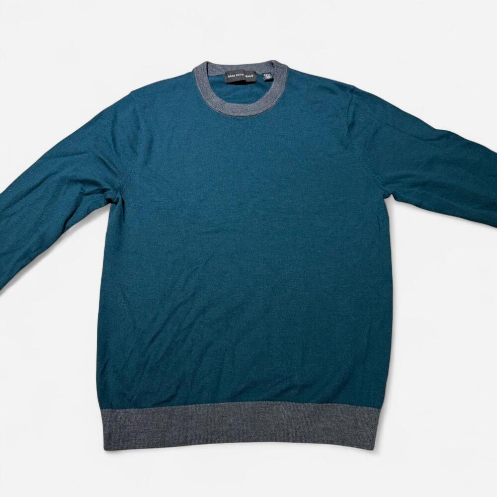 Blue and grey Saks Fifth Avenue sweater M